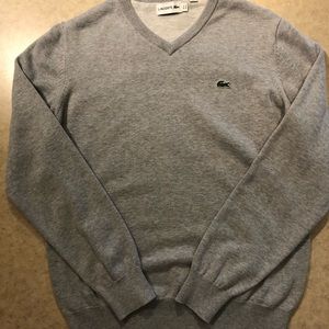 Lacoste Mens Small Gray sweater vest
